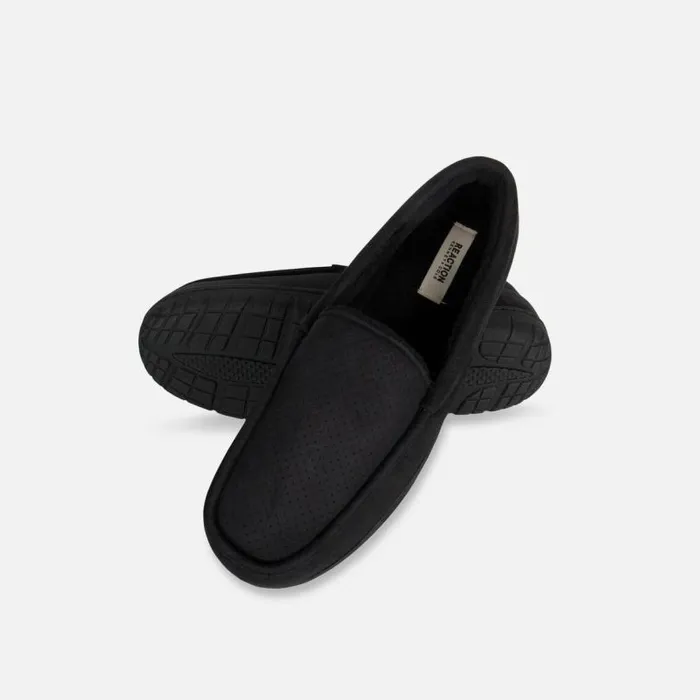 Perforated Venetian Moccasin Slipper Black Men Kenneth Cole Loafers