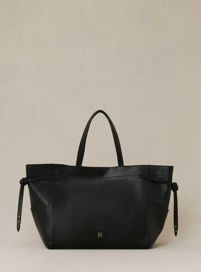 Petite Mendigote Baskets Fw24 Cabas Susanne Cuir Black Leather 8211 Women