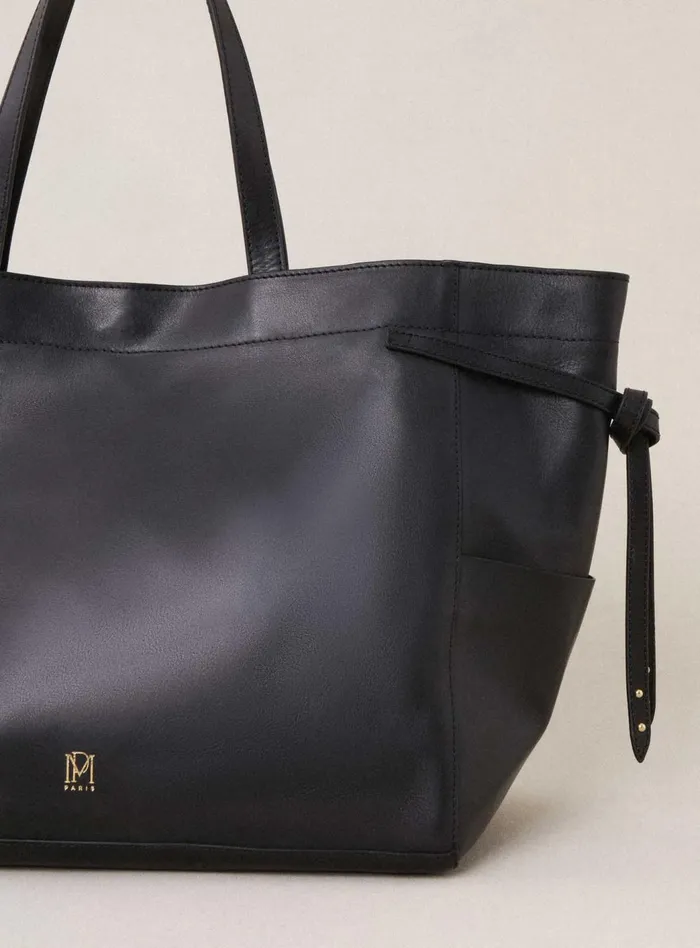 Petite Mendigote Baskets Fw24 Cabas Susanne Cuir Black Leather 8211 Women