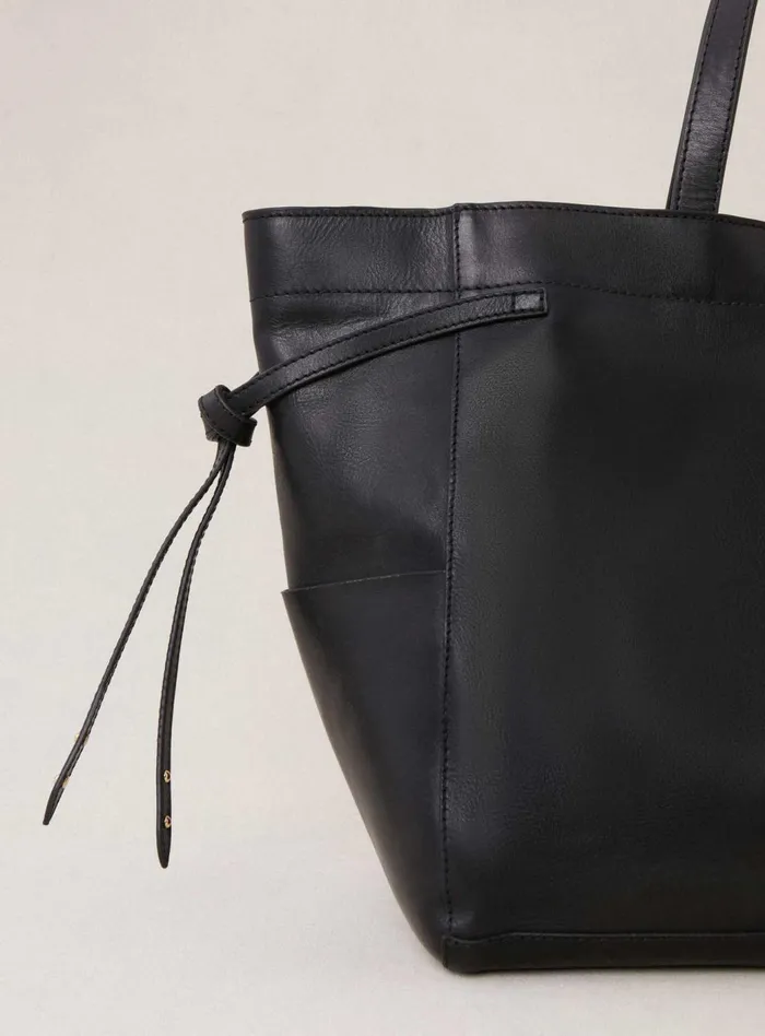 Petite Mendigote Baskets Fw24 Cabas Susanne Cuir Black Leather 8211 Women