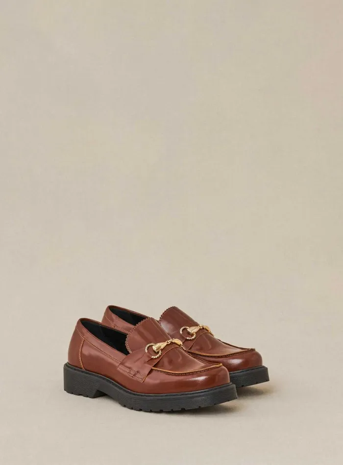 Petite Mendigote Flat Shoes Fw24 Mocassins Come Polido Cognac 8211 Women
