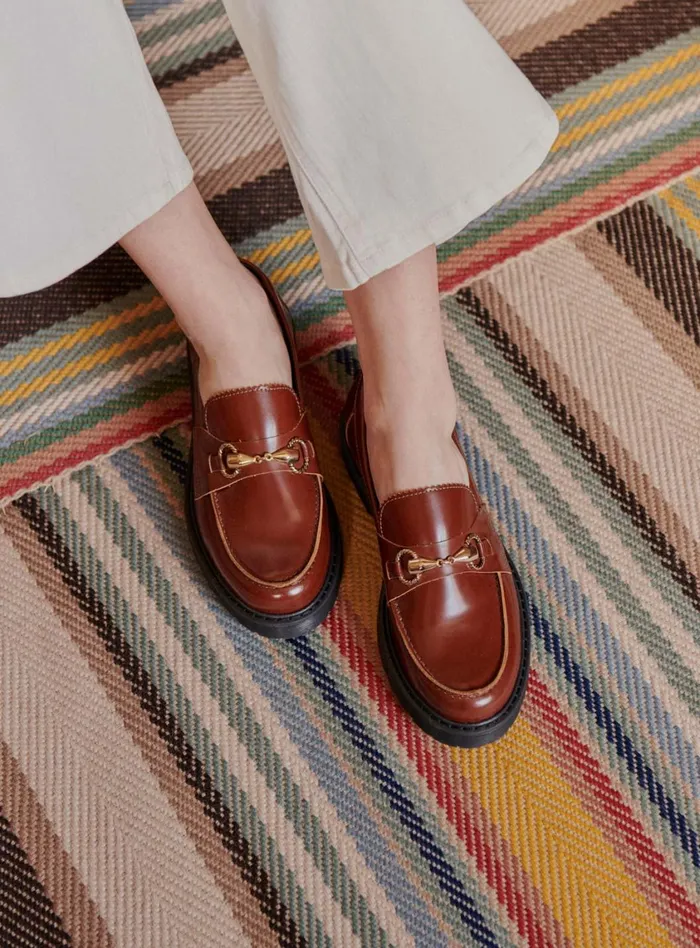 Petite Mendigote Flat Shoes Fw24 Mocassins Come Polido Cognac 8211 Women