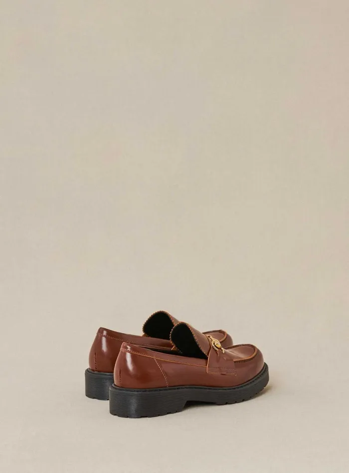 Petite Mendigote Flat Shoes Fw24 Mocassins Come Polido Cognac 8211 Women