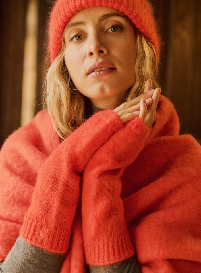 Petite Mendigote Jackets and Coats Aimy Mittens Red 8211 Women