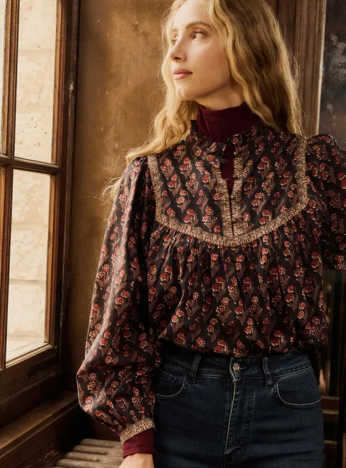 Petite Mendigote Tops Blouses Fw24 Chemise Tina Indian Asphalt 8211 Women