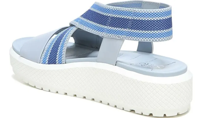 Platform Women Franco Sarto Franco Niko Platform Sandal Light Blue Leather