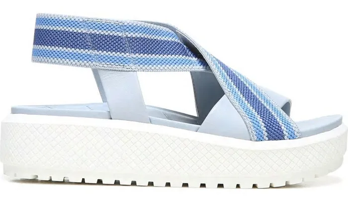 Platform Women Franco Sarto Franco Niko Platform Sandal Light Blue Leather