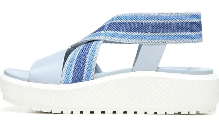 Platform Women Franco Sarto Franco Niko Platform Sandal Light Blue Leather