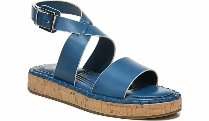 Platform Women Franco Sarto Sarto Zarlo Platform Sandal Teal Leather