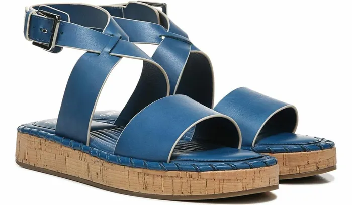 Platform Women Franco Sarto Sarto Zarlo Platform Sandal Teal Leather