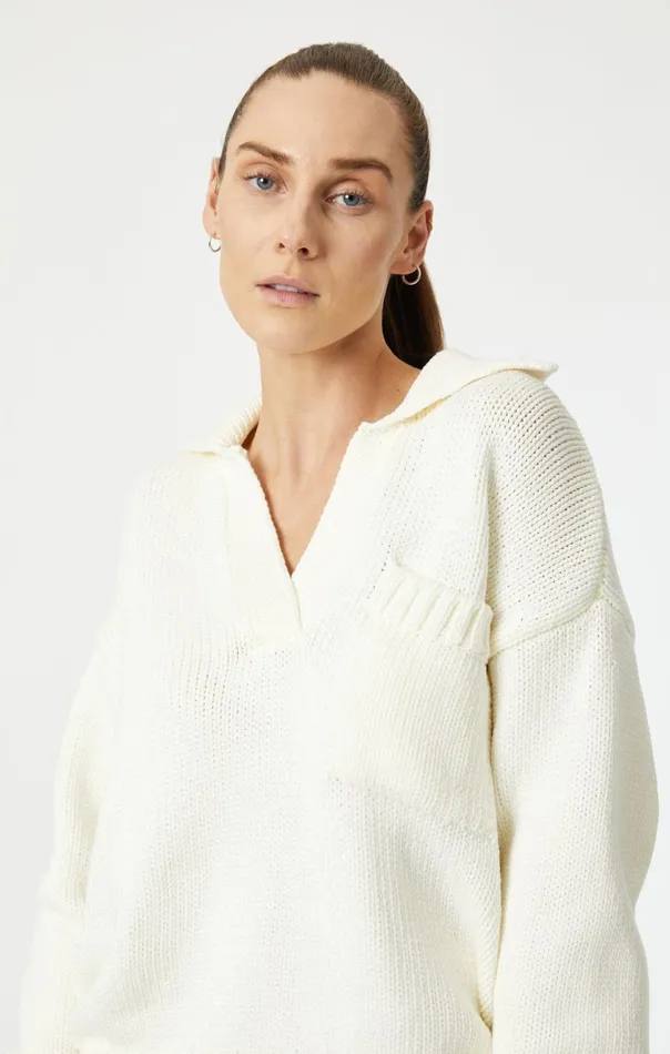 Polo Sweater In Coconut Milk Women Mavi Jeans Sweaters Polo Sweater In Coconut Milk Women Mavi Jeans Sweaters