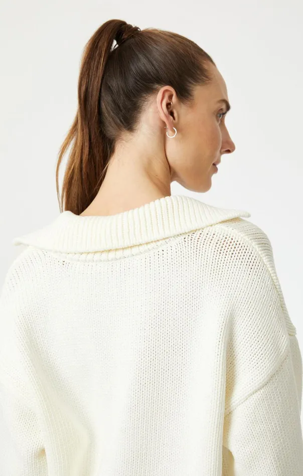 Polo Sweater In Coconut Milk Women Mavi Jeans Sweaters Polo Sweater In Coconut Milk Women Mavi Jeans Sweaters