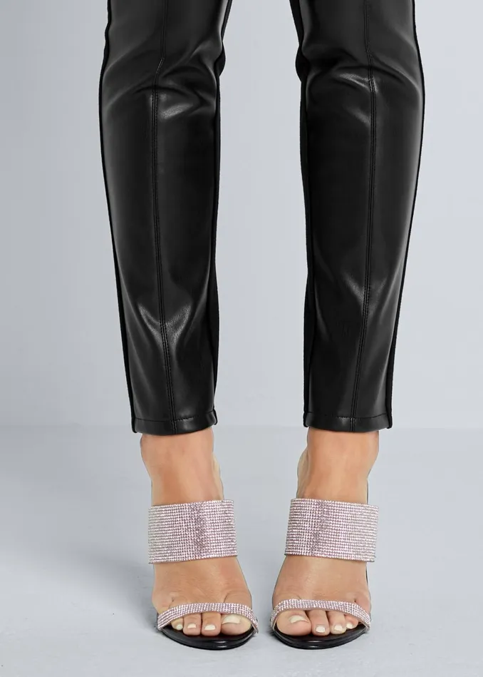 Ponte FauxLeather Leggings Black Women VENUS Leggings