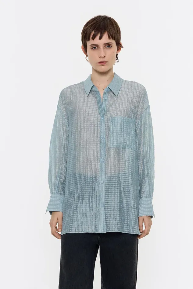 Powder Blue Knot Back Tshirt Dusty Blue Women Bimba Y Lola Shirts