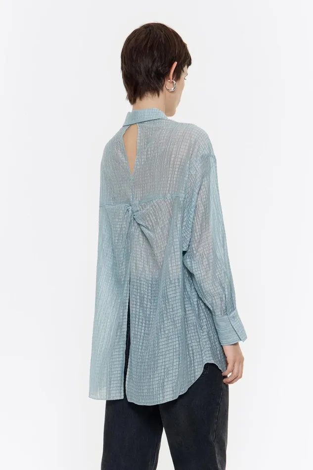 Powder Blue Knot Back Tshirt Dusty Blue Women Bimba Y Lola Shirts Powder Blue Knot Back Tshirt Dusty Blue Women Bimba Y Lola Shirts