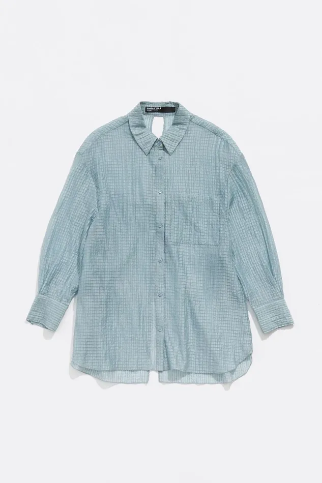 Powder Blue Knot Back Tshirt Dusty Blue Women Bimba Y Lola Shirts Powder Blue Knot Back Tshirt Dusty Blue Women Bimba Y Lola Shirts