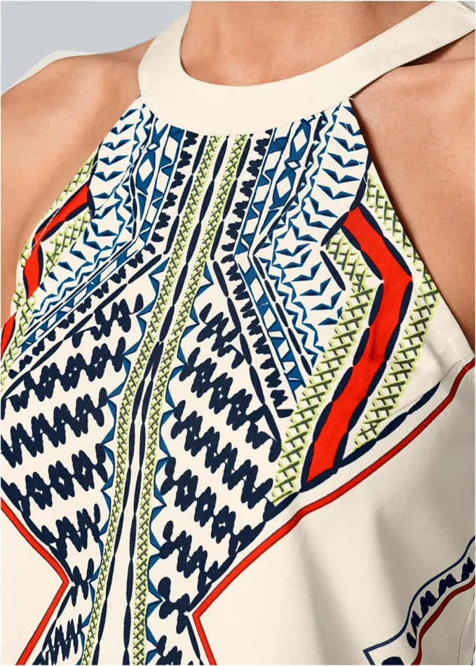 PRINTED DRESS Off White Multi Women VENUS Sundresses