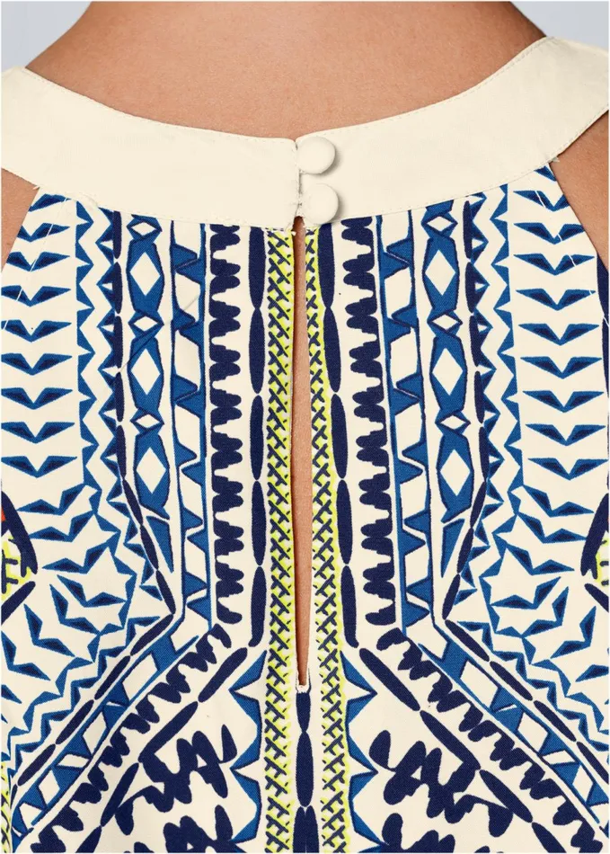 PRINTED DRESS Off White Multi Women VENUS Sundresses