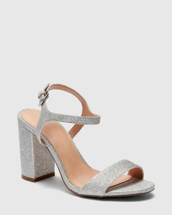 PROSECCO SILVER Block Heels NOVO Shoes Women PROSECCO SILVER Block Heels NOVO Shoes Women