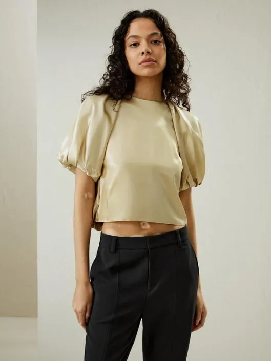 Puff Short Sleeve Silk Top 8211 Luxurious Silk Blouses For Women Women Blouses Lilysilk Shirts Puff Short Sleeve Silk Top 8211 Luxurious Silk Blouses For Women Women Blouses Lilysilk Shirts