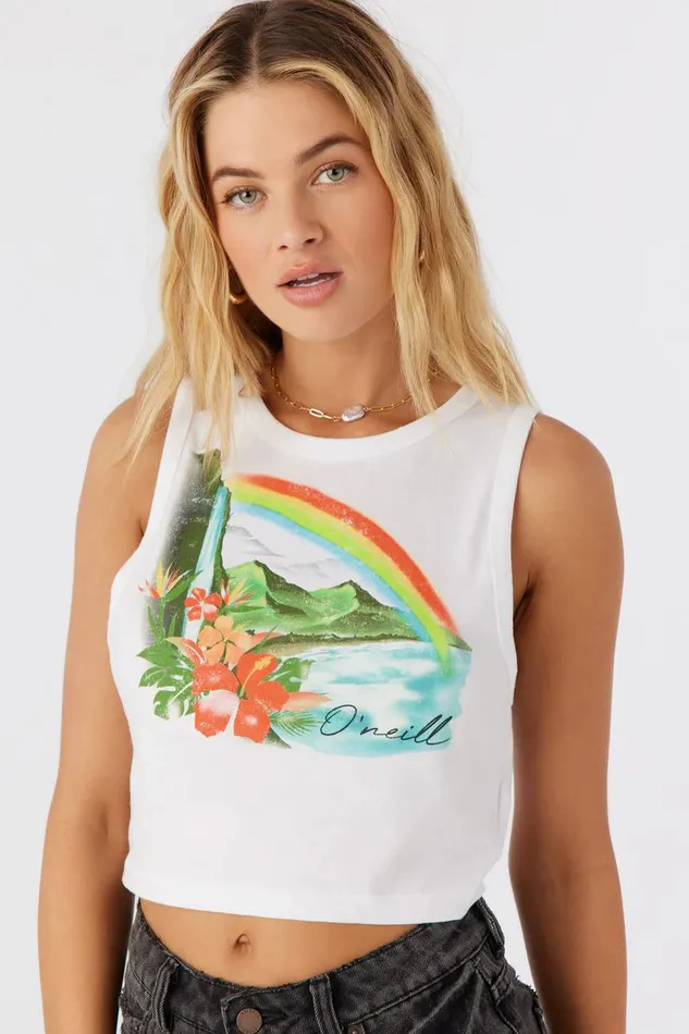 RAINBOW HAWAII TANK White Women O039NEILL Clothing