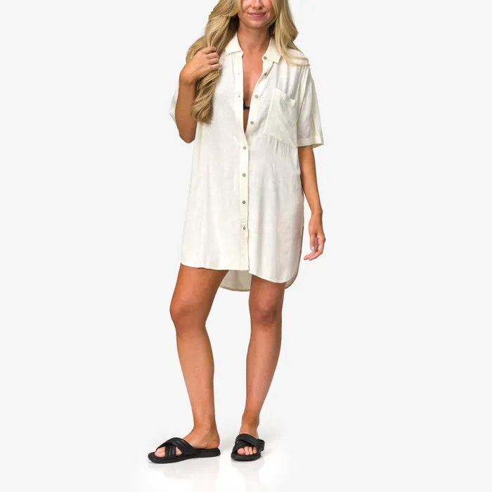 Reef TShirts Tanks and Dresses Ollie Shirt Dress Marshmallow 8211 Women