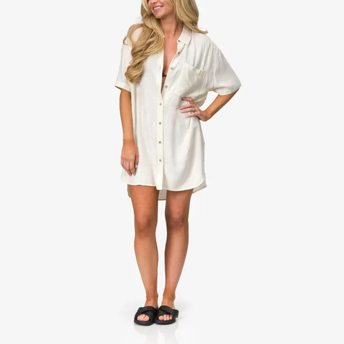Reef TShirts Tanks and Dresses Ollie Shirt Dress Marshmallow 8211 Women Reef TShirts Tanks and Dresses Ollie Shirt Dress Marshmallow 8211 Women