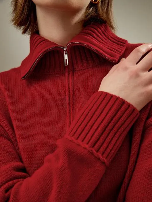 Relaxed Fit WoolCashmere Blend Sweater Women Lilysilk Knitwear