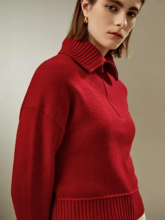 Relaxed Fit WoolCashmere Blend Sweater Women Lilysilk Knitwear