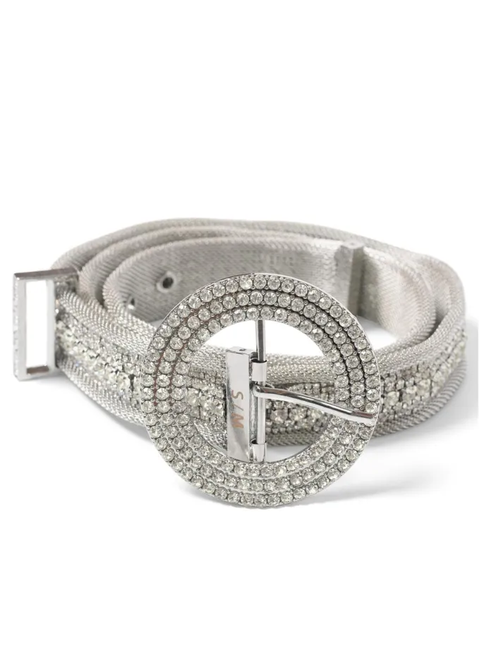 RHINESTONE METAL BELT Silver Women VENUS Belts