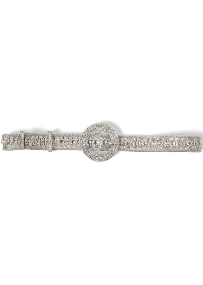 RHINESTONE METAL BELT Silver Women VENUS Belts