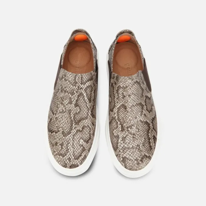 Rosette Snake Print Platform Sneaker Antique Gold Women Kenneth Cole Gentle Souls