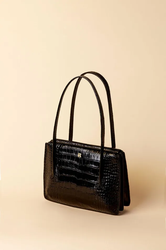 Rouje J Bag Croco Noir Women Bags