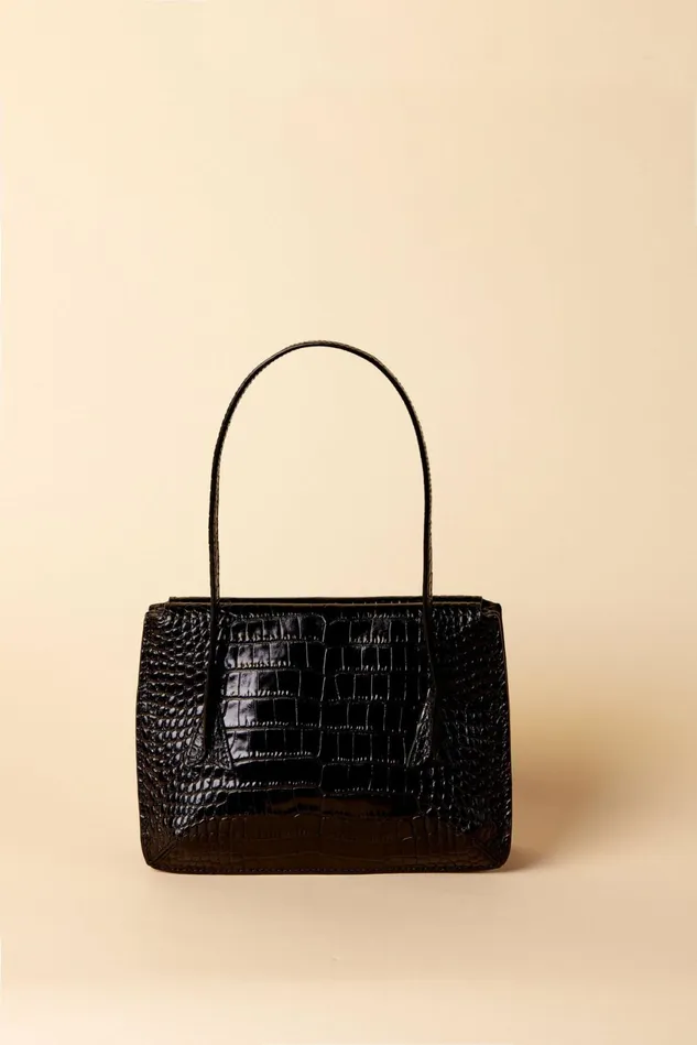 Rouje J Bag Croco Noir Women Bags