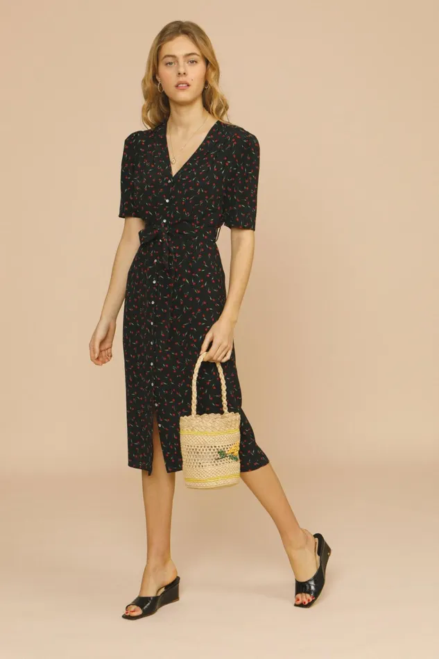 Rouje MATHILDE Dress Mini Tulipe Noir Women Dresses