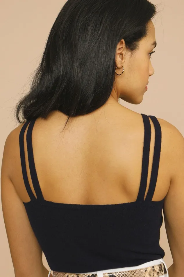 Rouje MILO Knit Navy Women Tshirts and Tank Tops