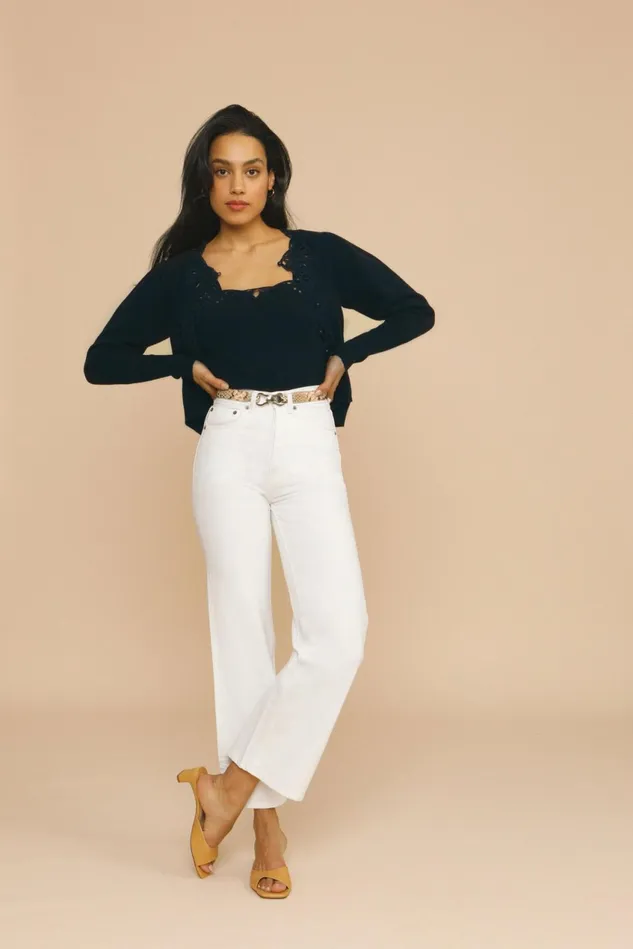 Rouje MILO Knit Navy Women Tshirts and Tank Tops