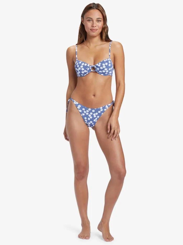 Roxy Bikinis Palm Cruz Cheeky Bikini Bottoms Bijou Blue Floral Delight 8211 Women