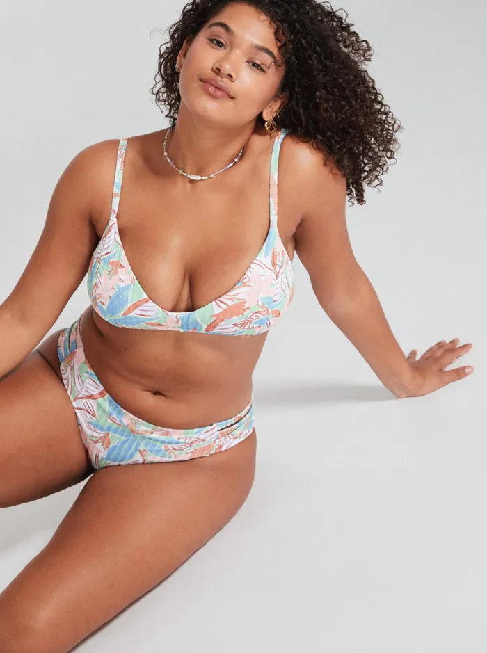 Roxy Bikinis Roxy Love The Rocker Rib Knit Bikini Bottoms Sprucetone Les Fleurs S 8211 Women
