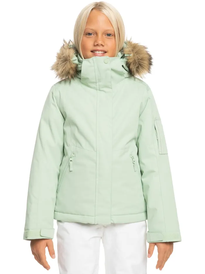 Roxy Girls Snow Girl039s 416 Meade Technical Snow Jacket Cameo Green 8211 Women