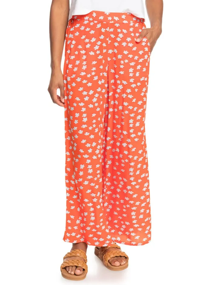 Roxy Pants and Jeans Midnight New Avenue Wide Leg Trousers Tiger Lily Flower Rain 8211 Women Roxy Pants and Jeans Midnight New Avenue Wide Leg Trousers Tiger Lily Flower Rain 8211 Women
