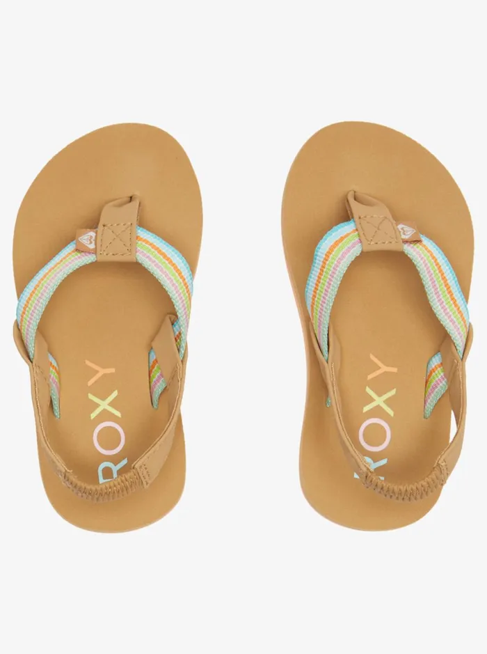 Roxy Shoes and Sandals Toddler039s Colbee Sandals Whiteorangepink 8211 Women