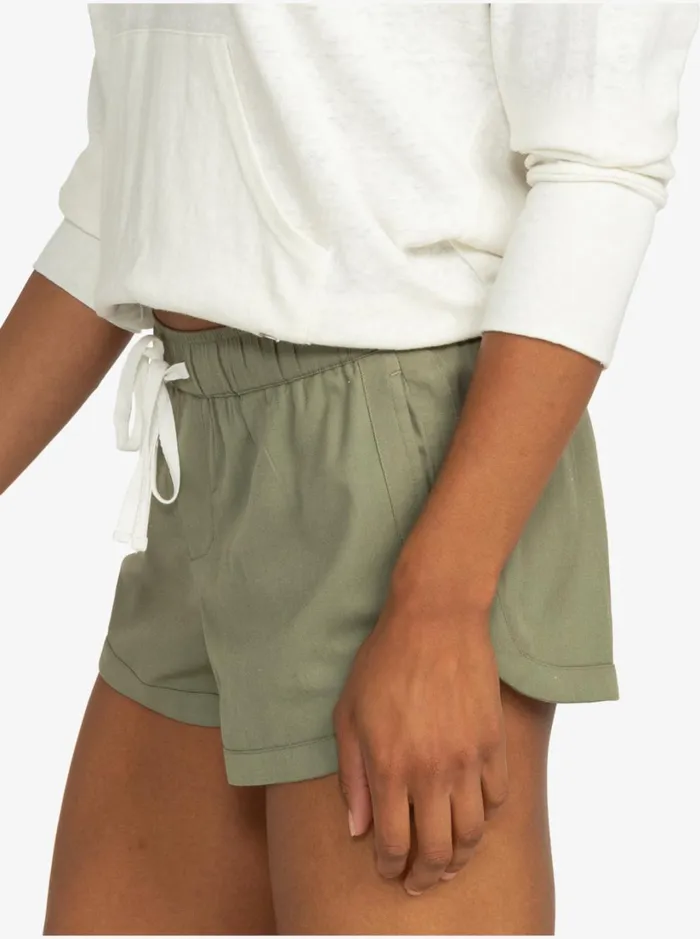 Roxy Shorts New Impossible Love Elasticized Shorts Sea Spray 8211 Women