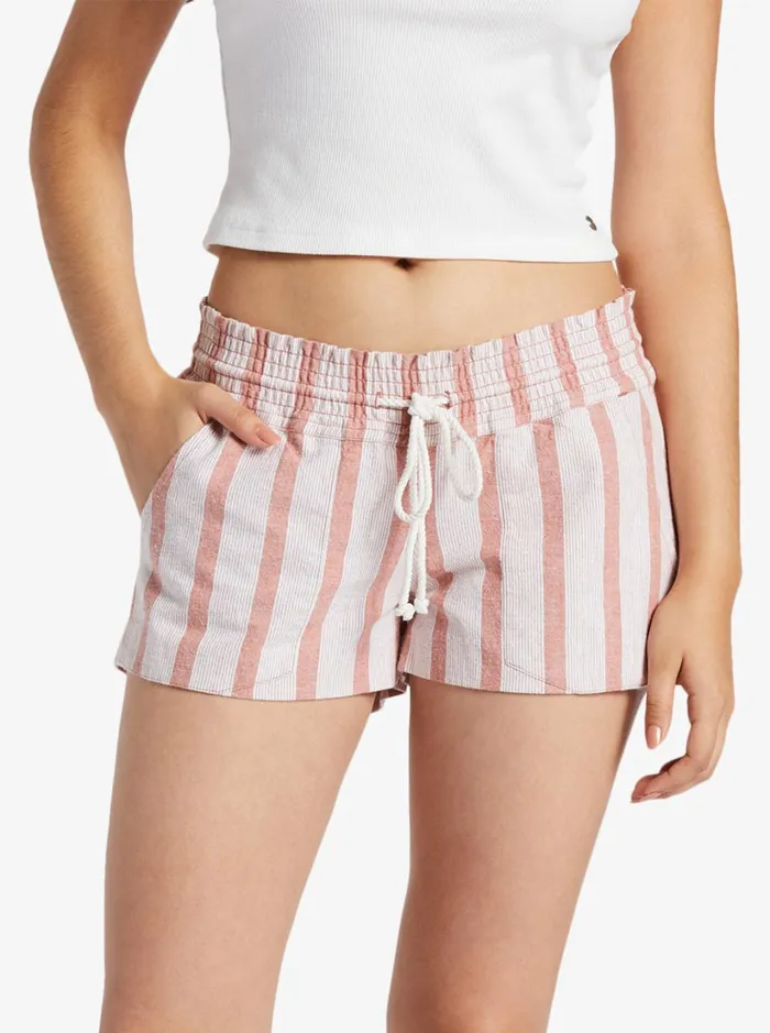 Roxy Shorts Oceanside Elasticized Shorts Cedar Wood Bonzer Bico Stripe 8211 Women Roxy Shorts Oceanside Elasticized Shorts Cedar Wood Bonzer Bico Stripe 8211 Women