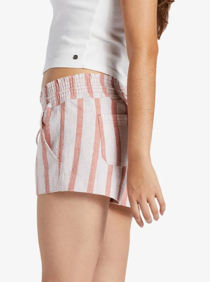 Roxy Shorts Oceanside Elasticized Shorts Cedar Wood Bonzer Bico Stripe 8211 Women