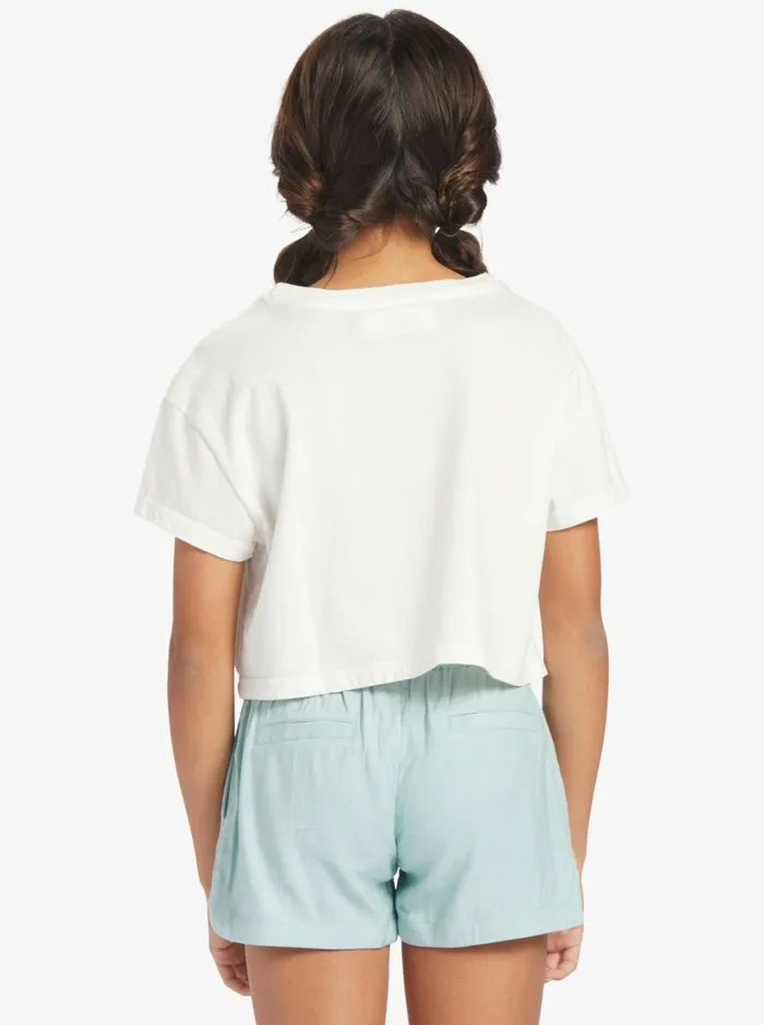 Roxy Skirts and Shorts Girl039s 416 Una Mattina Elastic Waist Shorts Blue Surf 8211 Women
