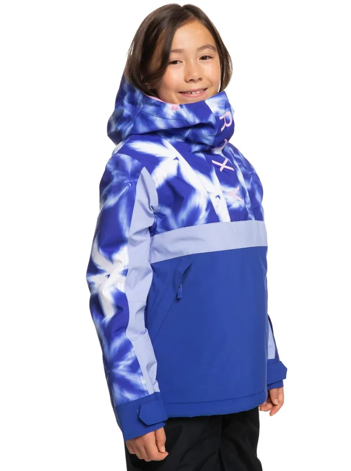 Roxy Snow Jackets Girl039s 416 Shelter Technical Snow Jacket Bluing Frozen Flower 8211 Women