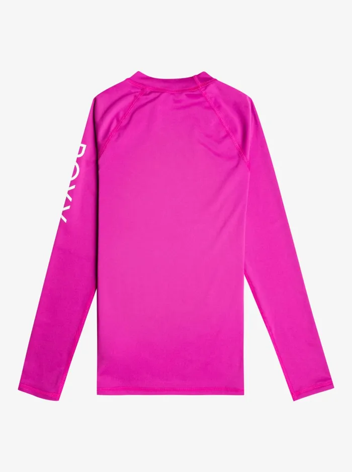 Roxy Swim Girl039s 716 Whole Hearted Long Sleeve UPF 50 Rashguard Vivid Viola 8211 Women