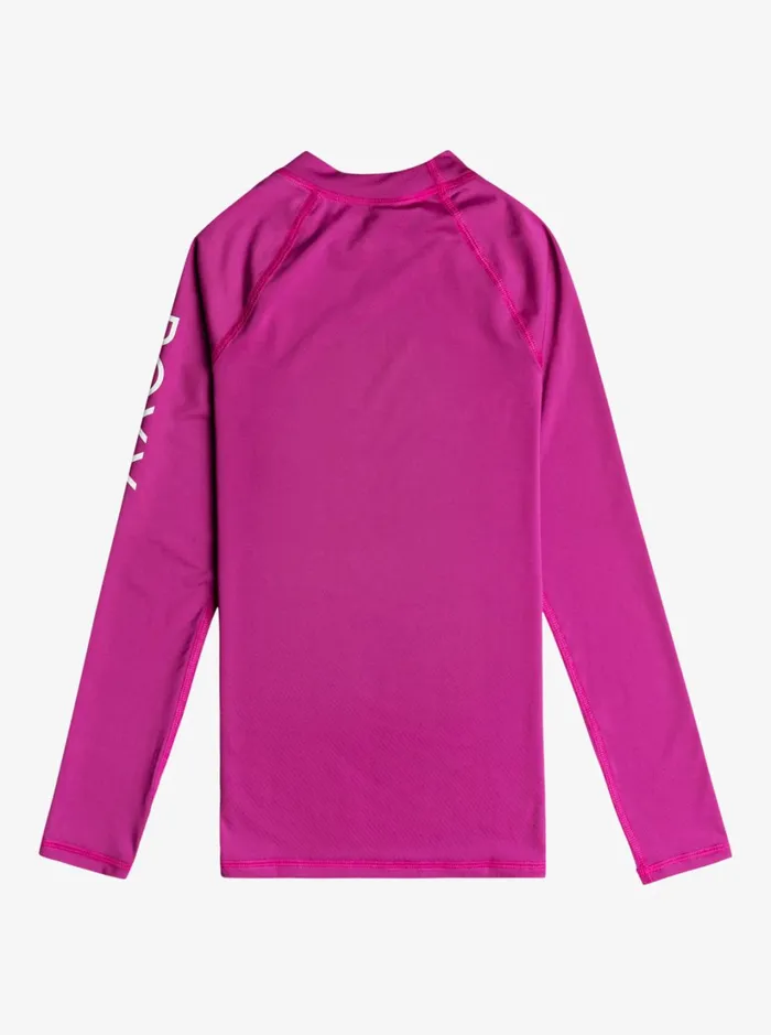 Roxy Swim Girl039s 716 Whole Hearted Long Sleeve UPF 50 Rashguard Vivid Viola 8211 Women