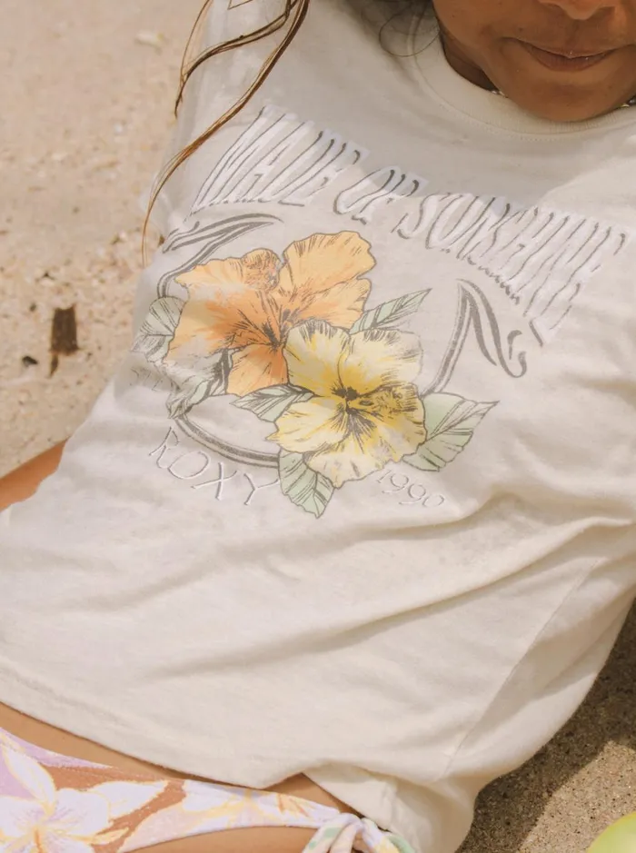 Roxy Tops Made Of Sunshine TShirt Egret 8211 Women